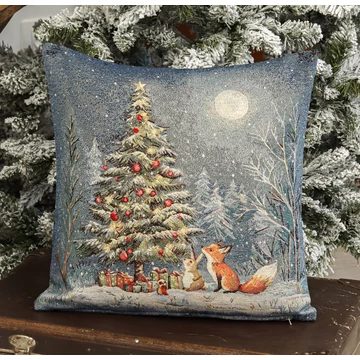 Díszpárnahuzat, csidafa az éjszakában dizájn 