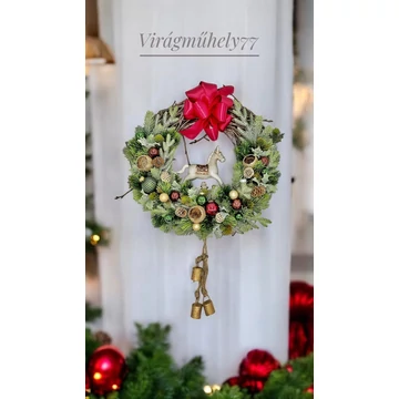 Elegáns Karácsonyi kopogtató hintalóval