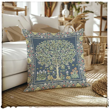 Díszpárnahuzat, Életfa (kék) díszpárna huzat