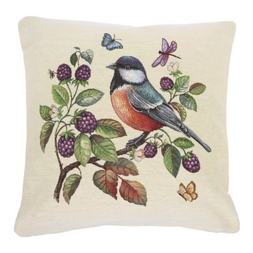 Díszpárnahuzat, Kismadár szeder ágon díszpárna huzat