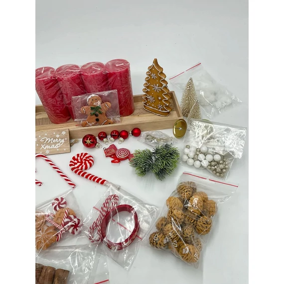 Mézeskalácsos adventi tálcára - alkotói csomag