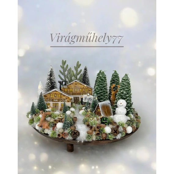 Nagy méretű Elegáns Tiroli - erdei adventi