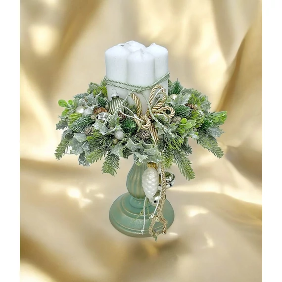 Modern Elegáns adventi fehér arany menta