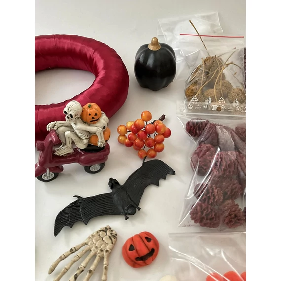 Halloween - csontvázas kopogtató - alkotói csomag