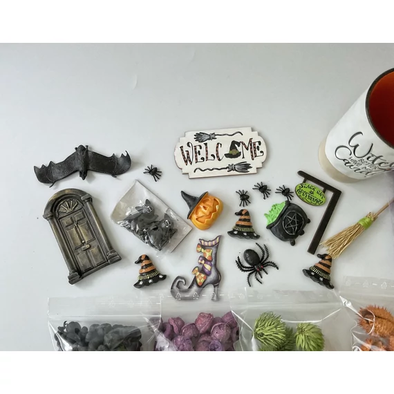 Halloween - boszis bögrés - alkotói csomag