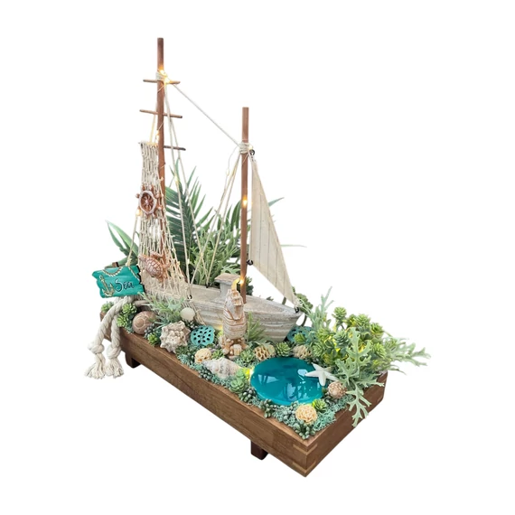 Tengeri vitorlás asztaldísz