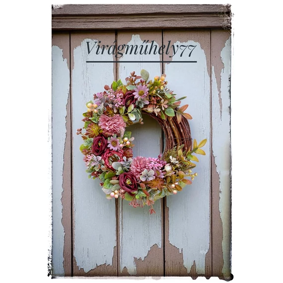 Őszi kopogtató vintage stílusban 25cm