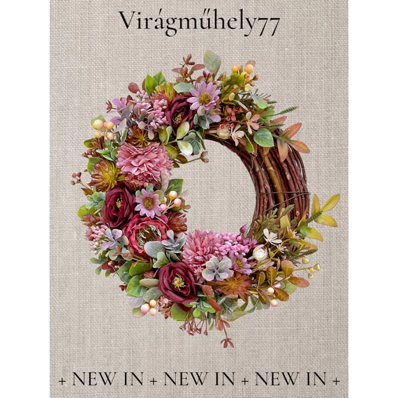 Őszi kopogtató vintage stílusban 25cm