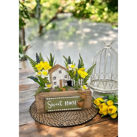 Sweet home tavaszi asztaldísz 