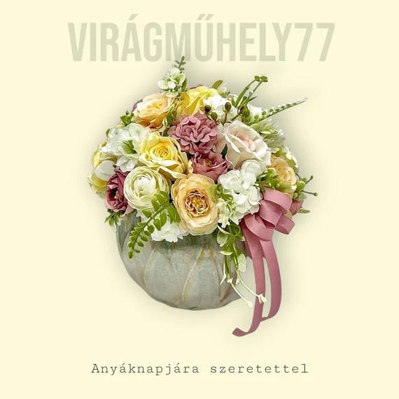 Tavaszi virágdísz, anyák napjára, születésnapra 