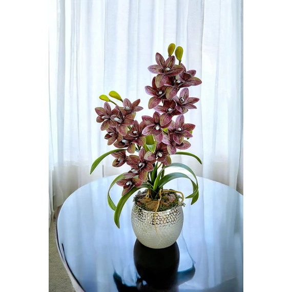 Prémium minőségű orchidea asztaldísz real touch