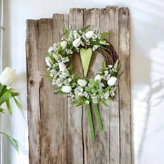 Elegáns Tulipános tavaszi kopogtató